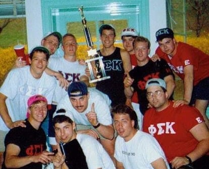 Historical photograph of Phi Sigma Kappa brothers